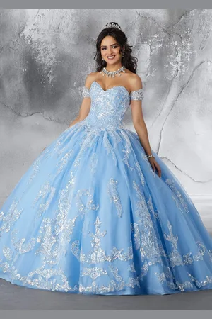 Vizcaya by Mori Lee 89186 Sequined Motif Tulle Ballgown