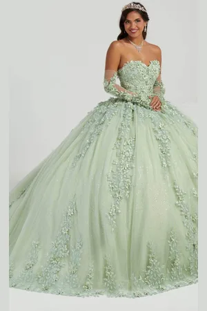 Quinceanera Collection 26070 - Strapless Embroidered Ball Gown