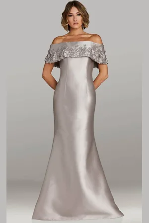 Feriani Couture 18417 - Straight Neckline Mermaid Evening Gown