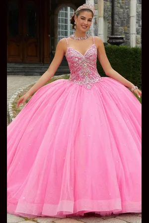 Vizcaya by Mori Lee 60175 - Rhinestone-Beaded Tulle Gown