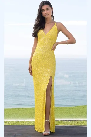 Scala Stockholm 60141 Neon Sequined Column Dress