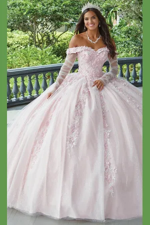Quinceanera Collection 26049 - Sweetheart Off Shoulder Floral Ballgown