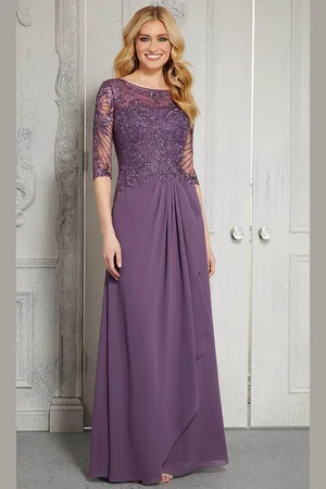 MGNY By Mori Lee 72412 Illusion Bateau A-Line Evening Dress