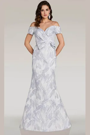 Feriani Couture 18357 - Sweetheart Leaf Printed Evening Gown