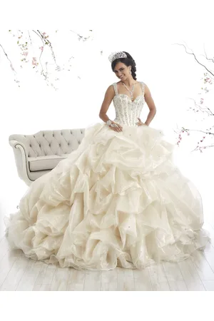 Quinceanera Collection 26868 Beaded Lace Sweetheart Ballgown