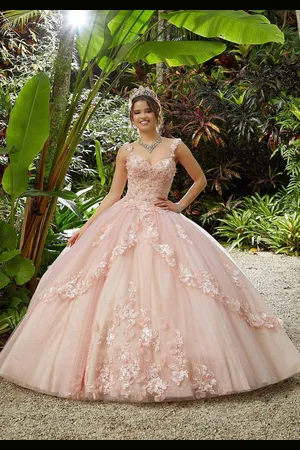 Vizcaya by Mori Lee 89286 Floral Applique Sweetheart Ballgown