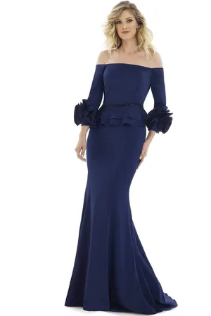 Gia Franco 12983 Ruffled Off Shoulder Trumpet Gown