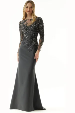 MGNY By Mori Lee 73007 - Beaded Metallic Evening Dress