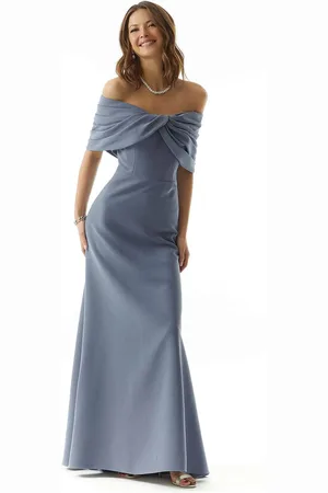 MGNY By Mori Lee 73027 - Draped Off Shoulder Evening Dress