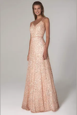 Scala Stockholm 60109 Embellished V-neck A-line Dress