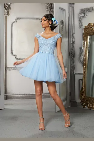 Vizcaya by Mori Lee 9577 Two-Piece Beaded Lace And Tulle Dress