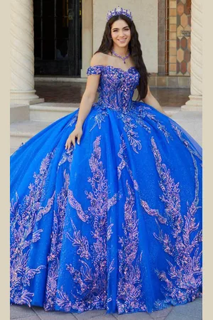 Quinceanera Collection 26063 - Off-Shoulder Embroidered Ballgown