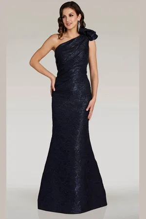 Feriani Couture 18356 - One Shoulder Printed Evening Gown