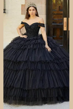 Quinceanera Collection 26068 - Off Shoulder Tiered Ball Gown