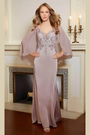 Mori Lee 72603 - Beaded V-Neck Dress