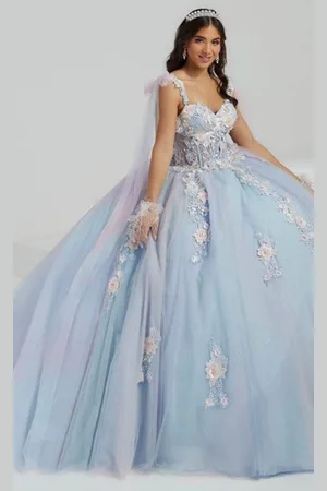 Quinceanera Collection 26067 - Floral Appliqued Ball Gown