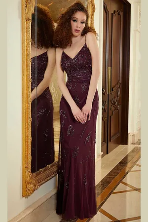 MGNY By Mori Lee 72807 - Embellished V-Neck Evening Gown