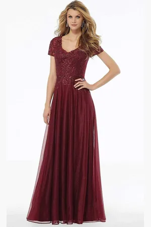 MGNY By Mori Lee 72116 Bead Embroidered Deep V-neck A-line Dress