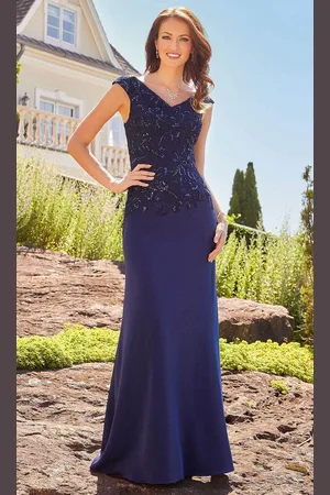 Mori Lee 72504 - Cap Sleeve Embellished Bodice Evening Dress
