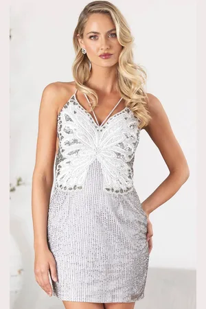 Scala Stockholm 60805 - Butterfly Motif Cocktail Dress