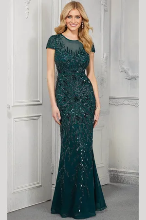 MGNY By Mori Lee 72426 Leaf Motif Beaded Formal Evening Dress
