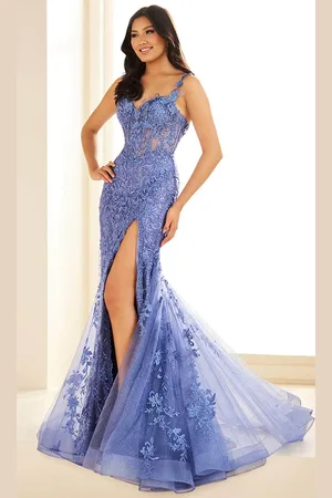 Ellie Wilde EW36053 - Sweetheart Floral Appliqued Prom Dress