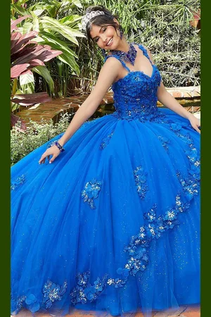 Vizcaya by Mori Lee 89286 Floral Applique Sweetheart Ballgown
