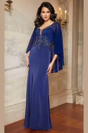 Mori Lee 72603 - Beaded V-Neck Evening Dress