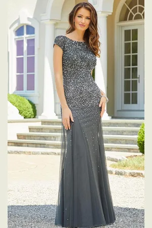Mori Lee 72527 - Embellished Bateau Evening Dress