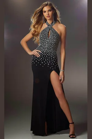 Mori Lee 48042 - Halter Beaded Prom Gown