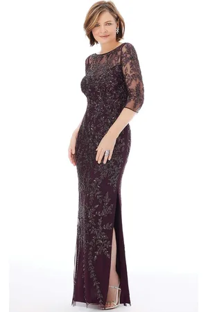 MGNY By Mori Lee 72232 Fully Beaded Net Sheath Evening Gown