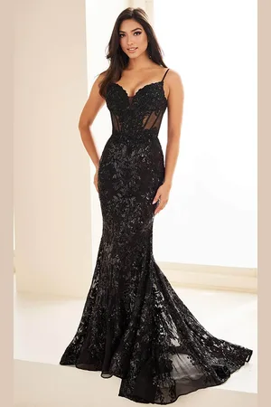Ellie Wilde EW36003 - Floral Sequin Lace Mermaid Prom Dress