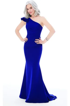 MGNY By Mori Lee 72235 Ruffled One Shoulder Trumpet Dress