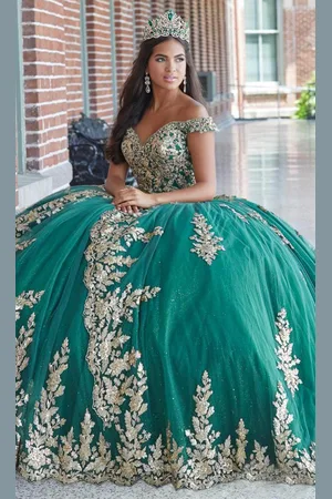 Quinceanera Collection 26048 - Beaded Floral Quinceanera Dress