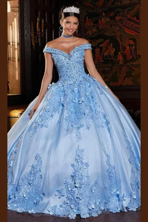 Mori Lee 89337 - 3D Floral Appliqued Ballgown