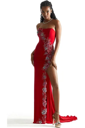 Mori Lee 49009 - Floral Embellished Prom Dress