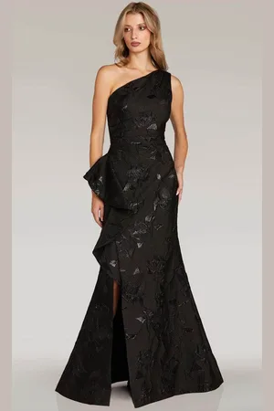 Feriani Couture 18348 - One Shoulder Draped Evening Gown