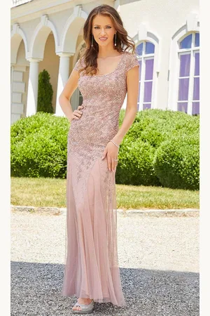 Mori Lee 72501 - Beaded Lace Evening Dress