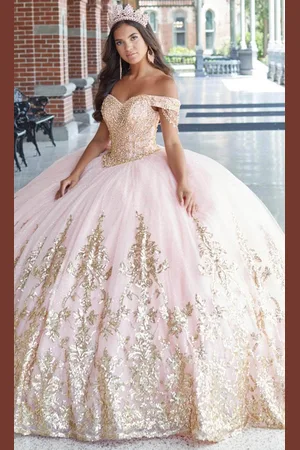 Quinceanera Collection 26044 - Beaded Basque Quinceanera Dress