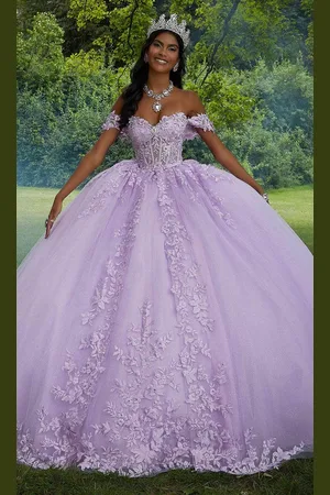 Vizcaya by Mori Lee 89454 - Embroidered Detachable Off-Shoulder Ballgown