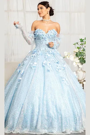 Elizabeth K GL1986 - Sweetheart Neck with Removable Sleeve Long Gown