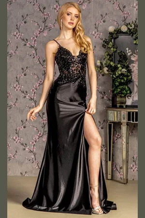 GLS by Gloria GL3330 - Illusion Sequin Evening Dress