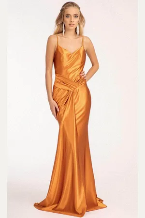 Elizabeth K GL3044 - Draped Satin Mermaid Prom Dress