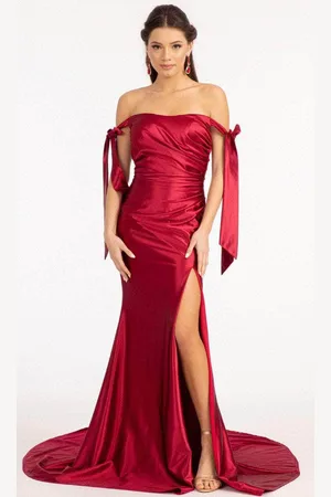 Elizabeth K GL3059 - Ruche Satin Mermaid Prom Dress
