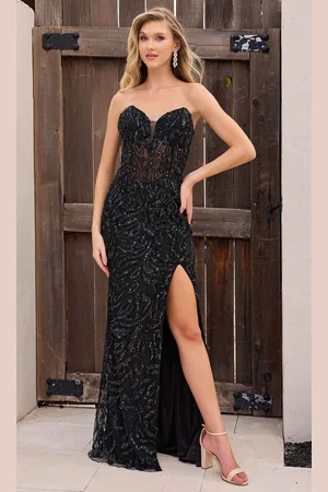 Primavera Couture 4360 - V-Neck Beaded Sequin Prom Dress