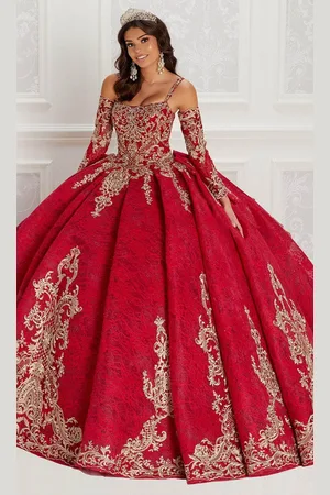 Princesa by Ariana Vara PR22146 - Embroided Lace Quinceañera Ball Gown