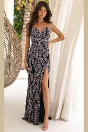 Primavera Couture 4314 - Sequin Foliage Prom Dress