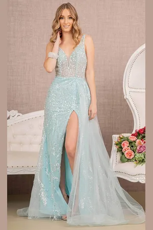 GLS by Gloria GL3119 - Sleeveless Sequin Prom Gown