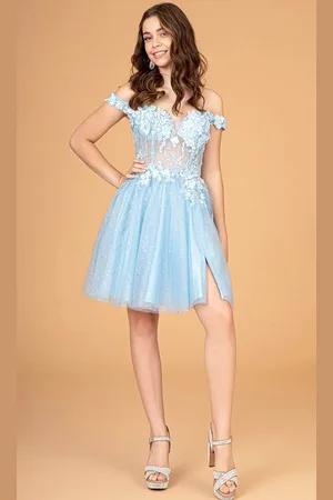 Elizabeth K GS3096 - Corset Bodice Cocktail Dress