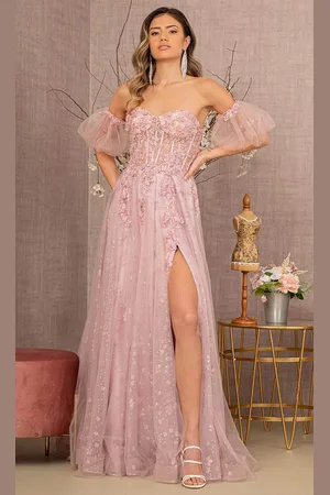GLS by Gloria GL3126 - Embroidered Sweetheart Prom Gown